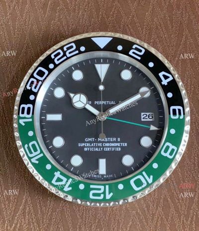 Rolex Wall Clock Replica - Rolex GMT Master II Black Green Wall Clock